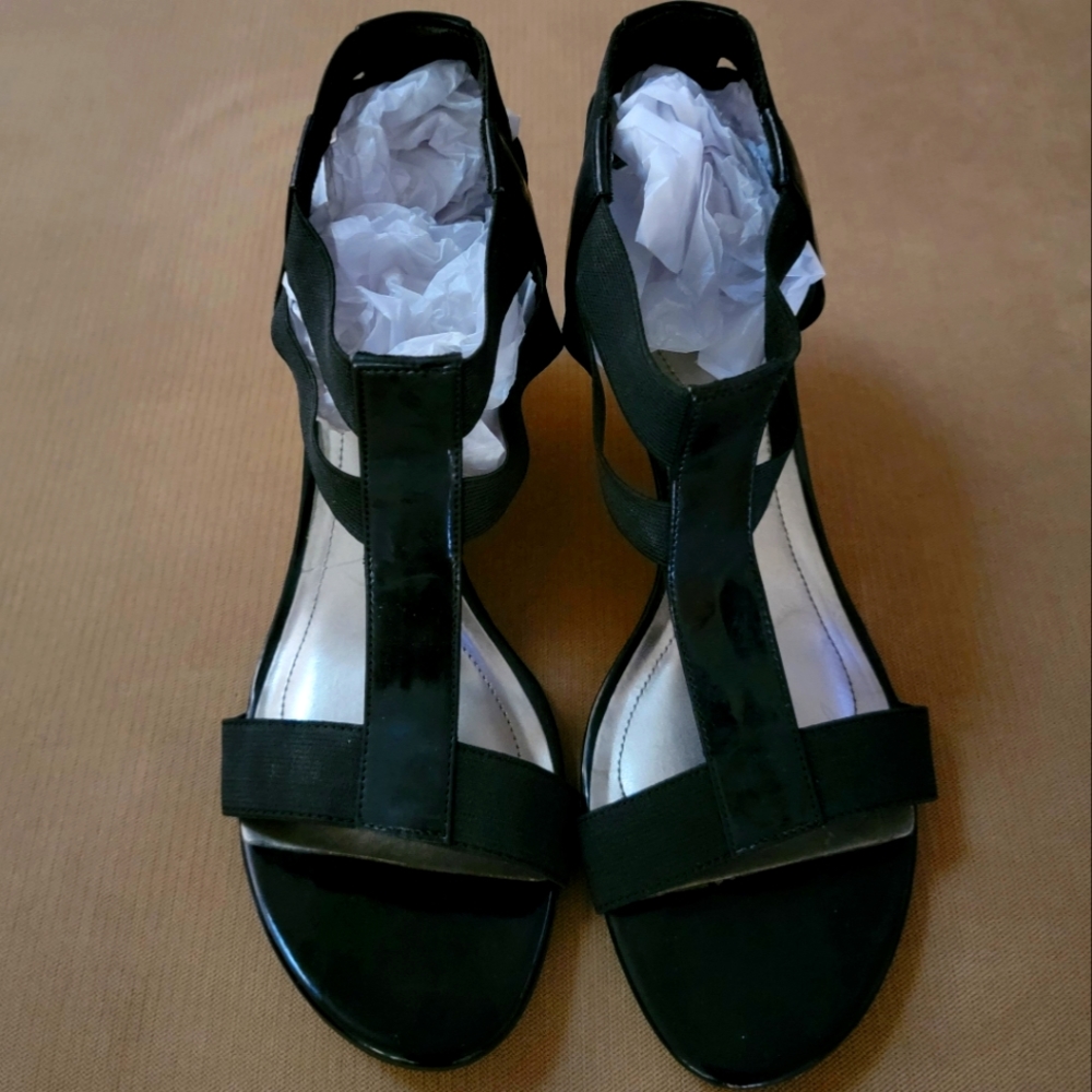 Decflex Comfort Black Wedge Shoe Size 10W